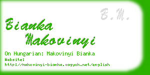 bianka makovinyi business card